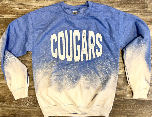 Cougars- Bleached Ombre Sweatshirt