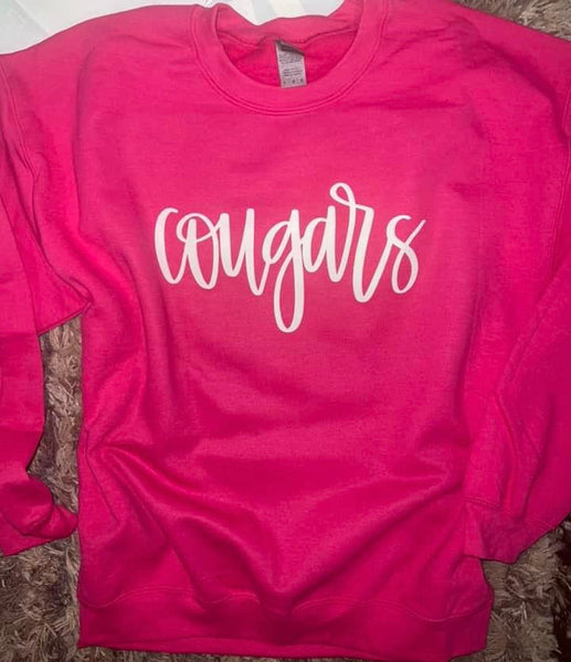Cougars pink sweatshirt